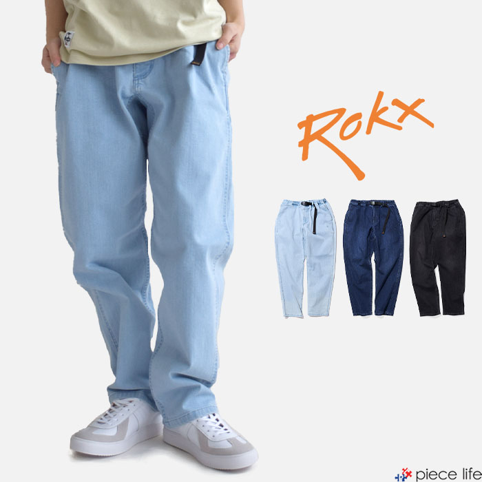 ROKX ロックス ボトムス ズボン下 DENIM JAM PANT デニムジャムパンツ メンズ  伸ばすこと か細い影ぼうし アウトドア 難民キャンプ 登山 心地よい 分かりやすい スポーティー 全3色 M-XL RXMF241014