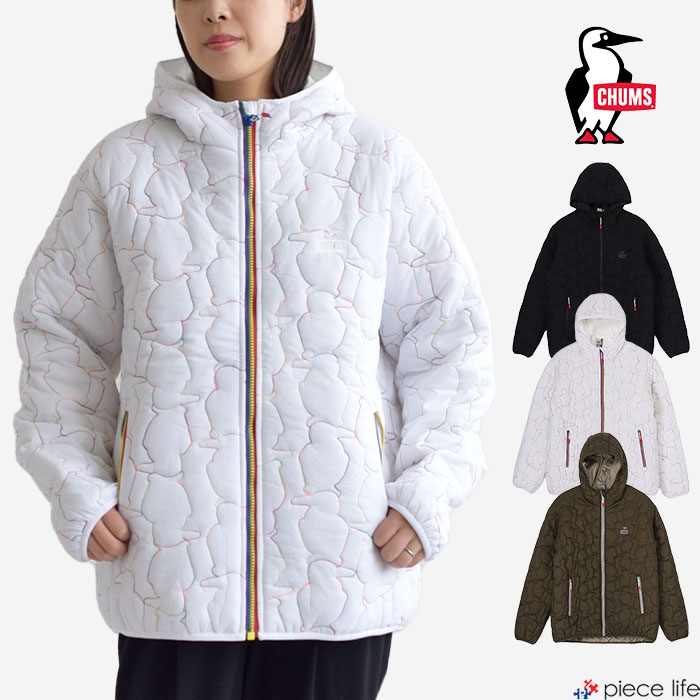 【P3倍/10%OFF】 CHUMS チャムス アウター パーカー 上衣 キルト Booby Stitch Padded Hoodie ブービーステッチパテッドフーディ メンズ レディース ユニ一発やる 長袖 キルティング M L XL 全3色 CH04-1415