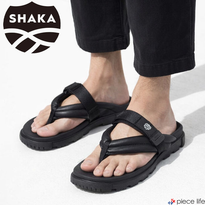 【P3倍/2足目10％OFF引き換え証/2026春夏新作】シャカ SHAKA サンダル トングサンダル 鼻緒 メンズ キャンプベイ パラ BF 軽さ 運動競技サンダル スポサン 和風 砂浜サンダル 定番 一般受け 御召しもの 浴衣 ユニ一発やる 祝い事 アウトドア 旅する 日常 黒 黒いこと 25-28珊 SK-271V3