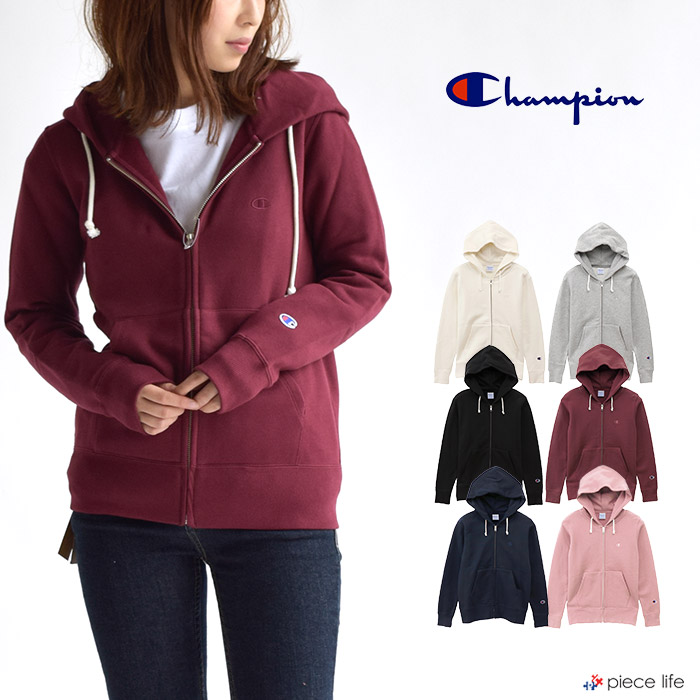 楽天市場 Champion チャンピオン スウェットパーカー ウィメンズ ジップスウェットパーカー 裏起毛 Cw Q101 スウェットシャツ パーカー Champion ワンポイント レディース Cロゴ リブ袖 シンプル 無地 普段使い 部屋着 羽織り アウター Piece Life ピースライフ