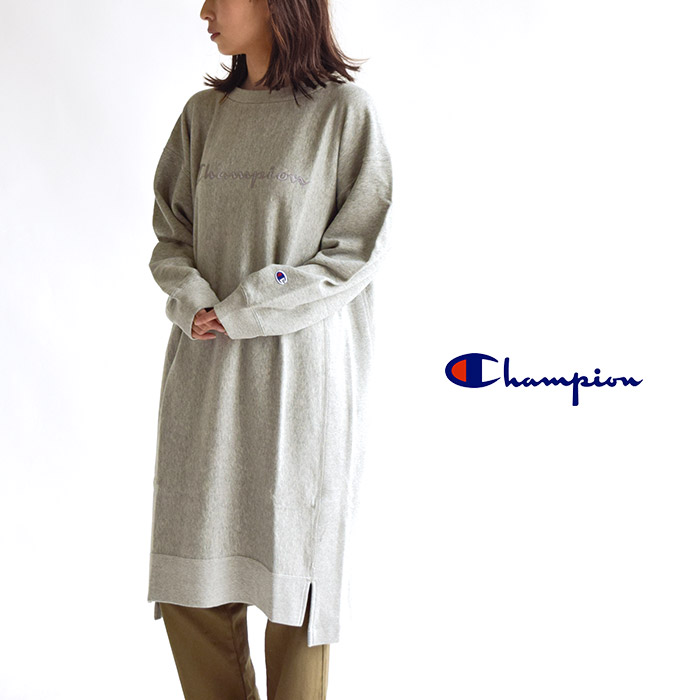楽天市場 Champion チャンピオン ウィメンズ リバースウィーブスウェットワンピース 裏起毛 Reverse Weave Onepiece Cw S002 スウェット ワンピース Champion ワンポイント ロゴ レディース Cロゴ リブ袖 シンプル 普段使い 部屋着 Piece Life ピースライフ