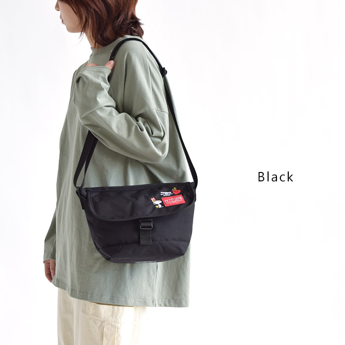 Manhattan Portage マンハッタンポーテージ ピーナッツ Peanuts 黒 スヌーピー メッセンジャーバッグ Casual Messenger Bag Peanuts バッグ メンズ レディース レディースバッグ 男女兼用 かばん ショルダーバッグ ブラック Black 黒 Mp1603peanuts Piece