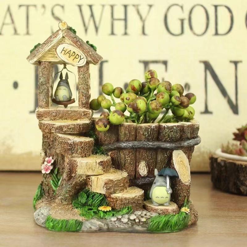 楽天市場】ジブリガーデニングプランター となりのトトロ 土器風宝壷