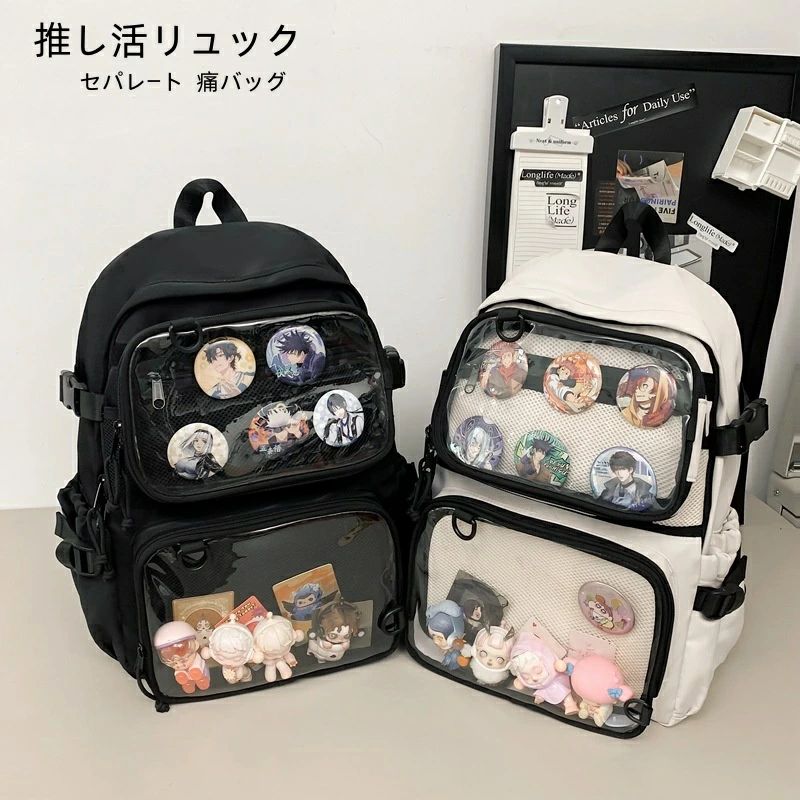 痛バッグ 痛バ ボディバッグ リュック 缶バッチ 推し 推し活 推しバッグ クリアバッグ 大容量 レディース メンズ 男女兼用 バッグ ビニールバッグ 透明バッグ かわいい 可愛い 小さい おしゃれ ヲタ オタク オタクバッグ オタク活 4,718円
