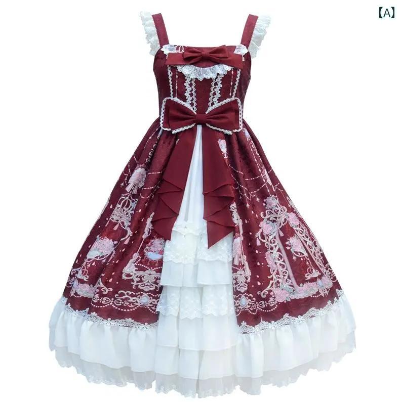大きめサイズ ロリータ ファッション レディース コスプレ ぽっちゃり 二次元 プリンセス ドレス 花 かわいい ロリ 肩ひも ドレス|ピースセレクト