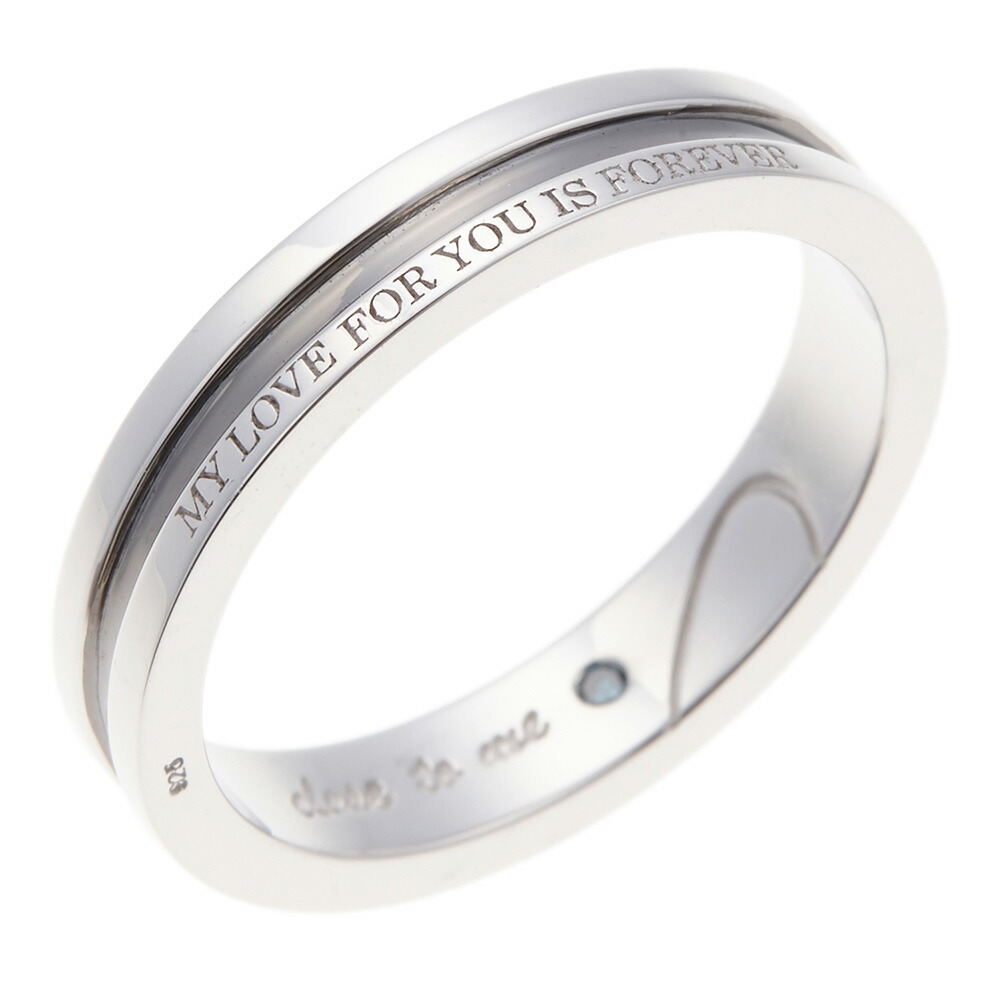 楽天市場 リング メンズ シルバー925製 ブルーダイアモンド ブラックライン メタル 永遠に愛してる シンプル カジュアル シルバーアクセサリー ギフト用にも 送料無料英語筆記体刻印無料 秋冬 大人気 ピアス イヤリング カラコンpiena