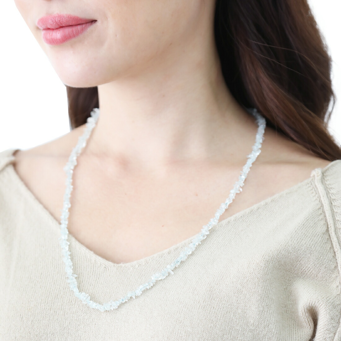 ネックレス レディース あす楽 おしゃれ お守り カジュアル ギフト シンプル パワーストーン パーティー ビーズ プレゼント メール便 ロング ネックレス ワンタッチ 入学式 卒業式 天然石ブルートパーズ 結婚式 綺麗 装着簡単 記念日 誕生日 送料無料 人気満点 天然石