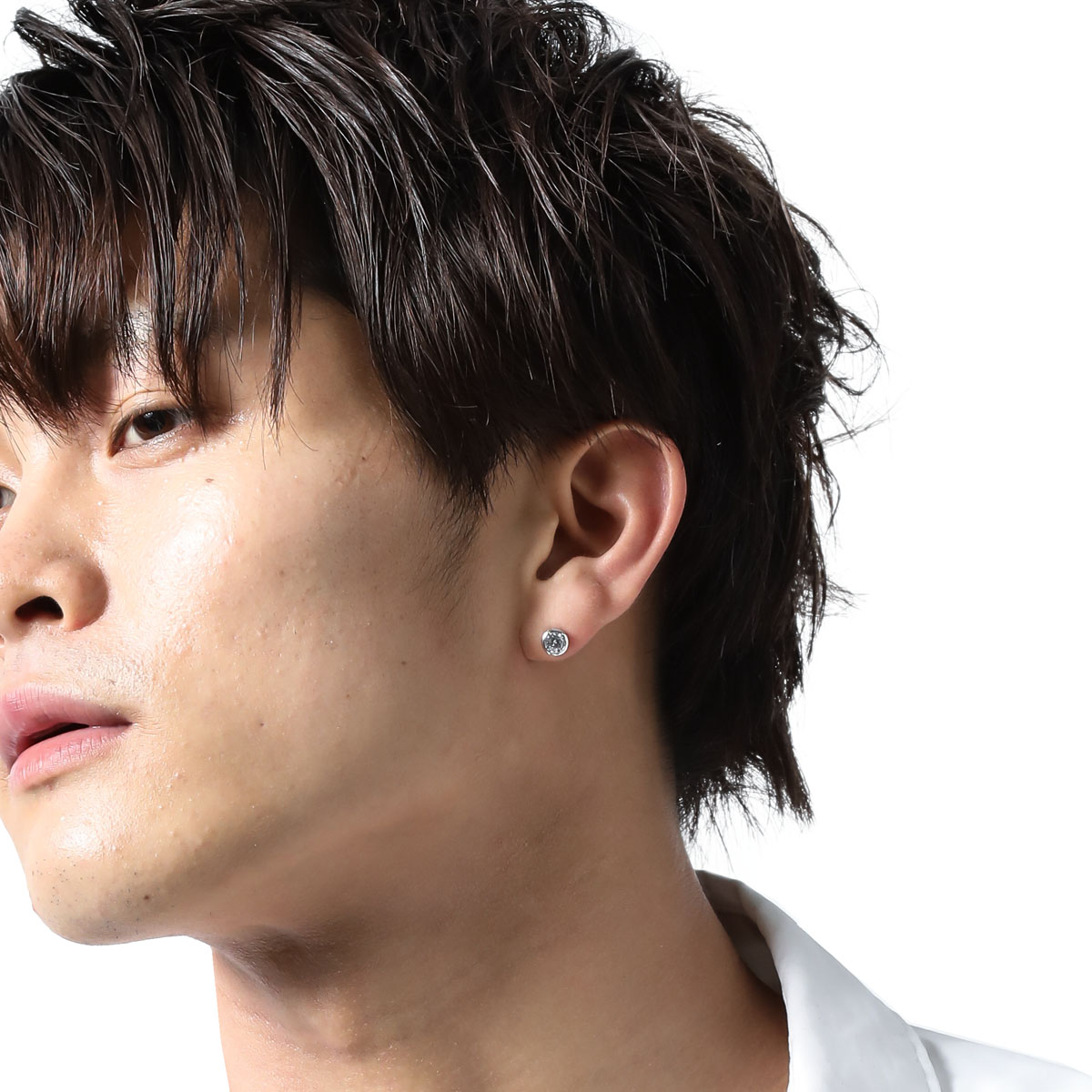 楽天市場 スタッドピアス メンズ 片耳用 シルバー925 キュービックジルコニア 丸 円形 ブラックコーティング シリコンキャッチ 外れにくい 銀製品 シンプル おしゃれ かっこいい クール ロック カジュアル 普段使い 記念日 誕生日 プレゼント ギフト メール便送料無料