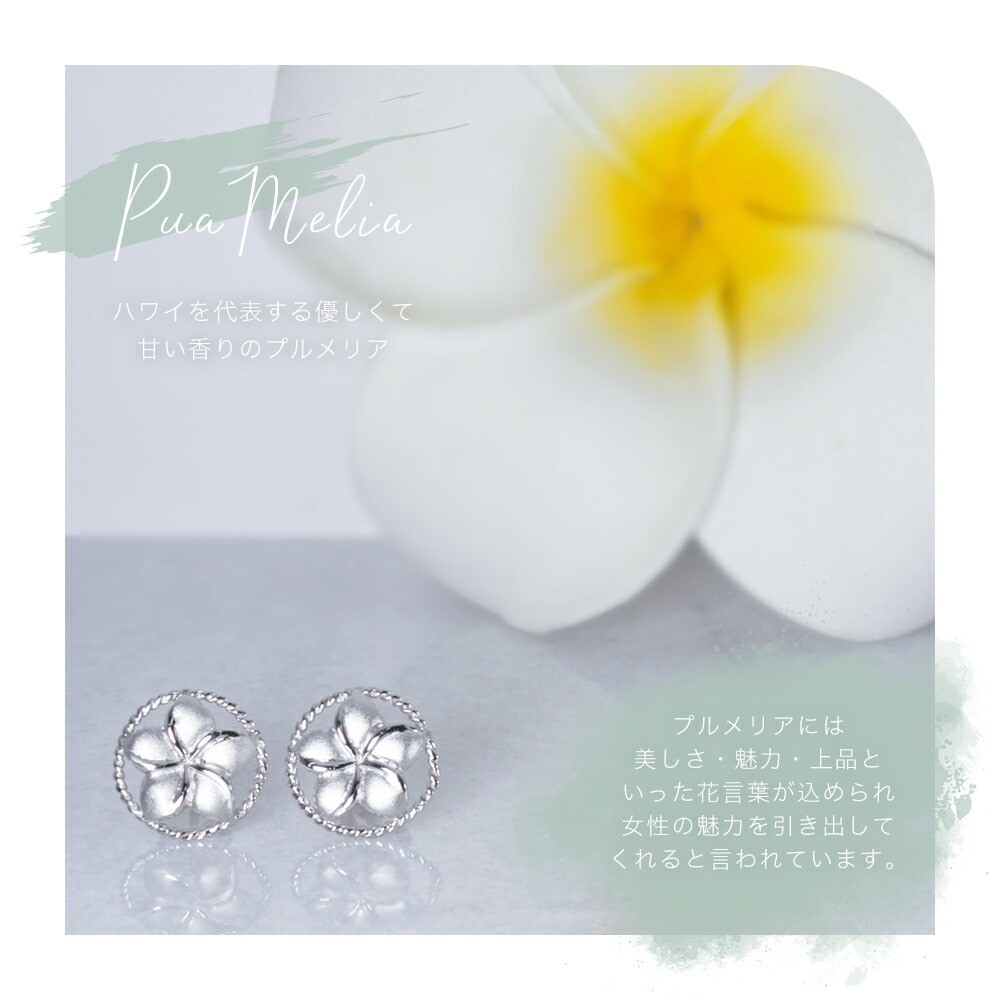 発売モデル ハワイアンジュエリー プルメリアピアス スタッド キャッチ 両耳 レディース シルバー925 マット 艶消し ツイスト チェーン 丸 サークル 花 フラワー ハワジュ トレンド シンプル 上品 高級感 普段使い 誕生日 記念日 プレゼント ギフト Cnvguaira Edu Py