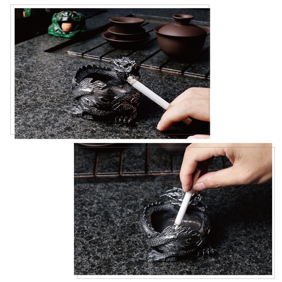 ギフ 包装 灰皿 レディース メンズ ステンレス鋼 ドラゴン 龍 小物入れ アクセサリー収納 お香 香炉 風水 厄除け 魔除け お守 オブジェ インテリア 雑貨 おしゃれ かっこいい ごつい 重厚感 恋人 彼氏 誕生日 記念日 プレゼント ギフト 送料無料 Bagochile Cl