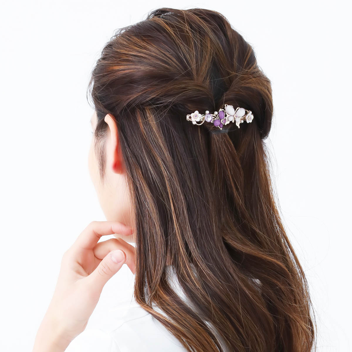 市場 ヘアアクセサリー 輝く 髪留め ラインストーン バタフライ レディース バレッタ 煌めく 蝶 花 可愛い フラワー カラフル 上品 ポップ まとめ髪 パール 可憐