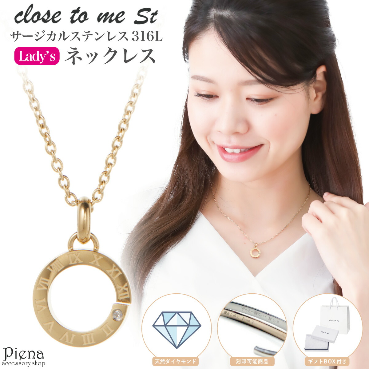 ^_−☆ネックレス【18k＊ITALY】m♡m Amazon | FindChic イニシャルネックレスQ レディース