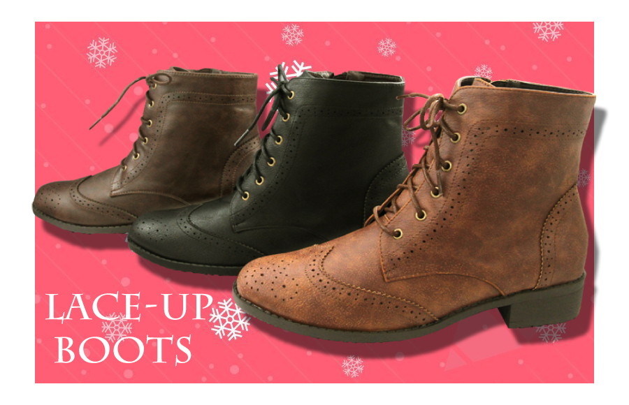 ブーツ レディース 秋冬 レースアップ ヒールあり 合皮 B C Company シンプル 黒 人気ブランド新作豊富