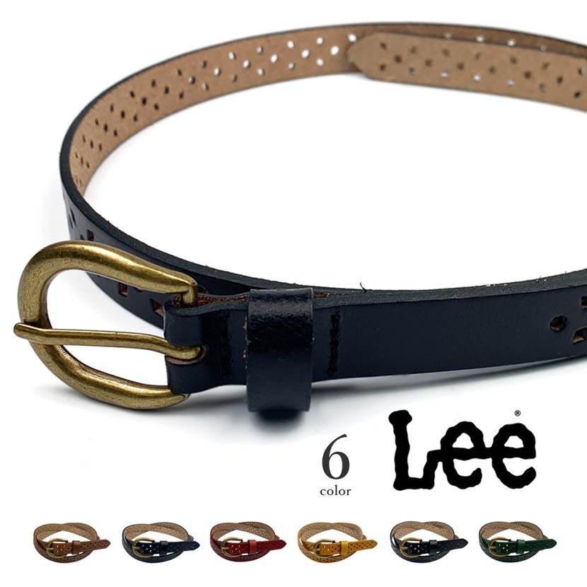楽天市場 ベルト メンズ 春夏秋冬 パンチングデザイン 幅2cm タイト 細身 牛革 無地 全6色 Lee ピアス イヤリング カラコンpiena