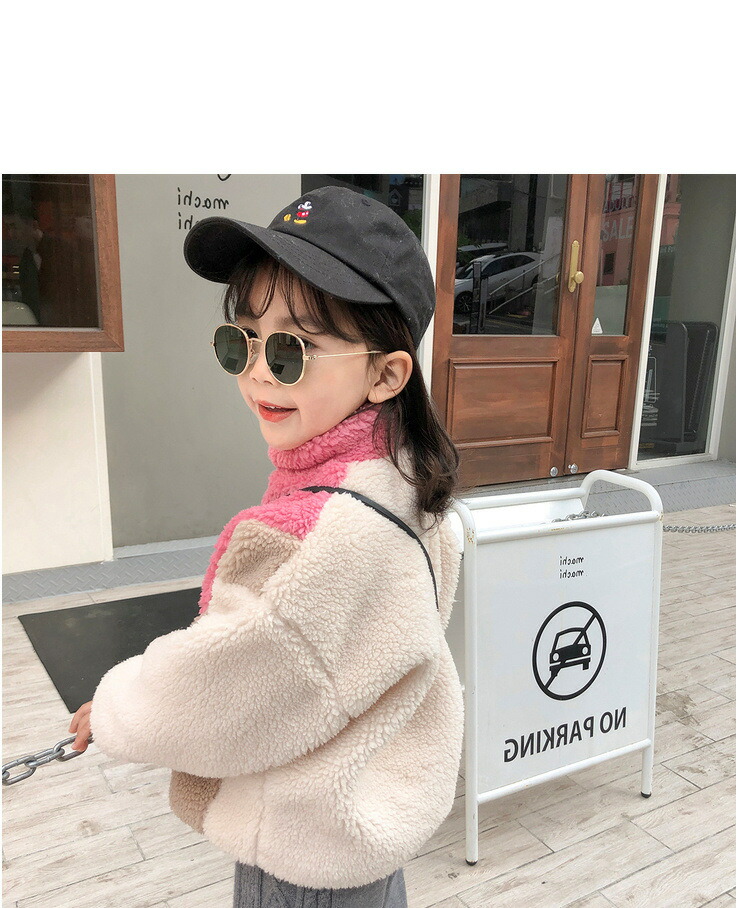 高級な フリース キッズ ボーイズ ガールズ 秋冬 プルオーバー ハイネック もこもこ ポリエステル 配色切替 可愛い 青 Tonna Com