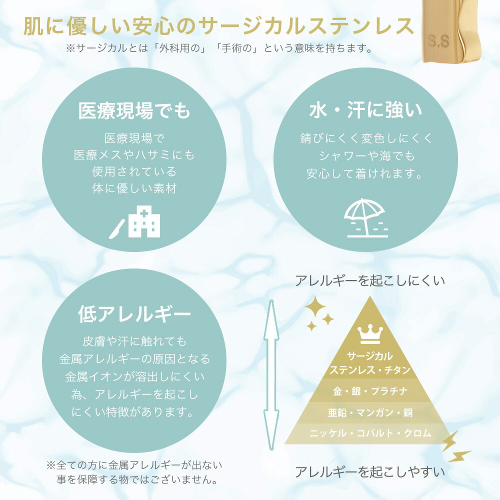 バングルレディースハワイアンジュエリーサージカルステンレス316L製ブレスレット波の模様彫り花プルメリアシルバーシンプル金属アレルギー対応安心送料無料