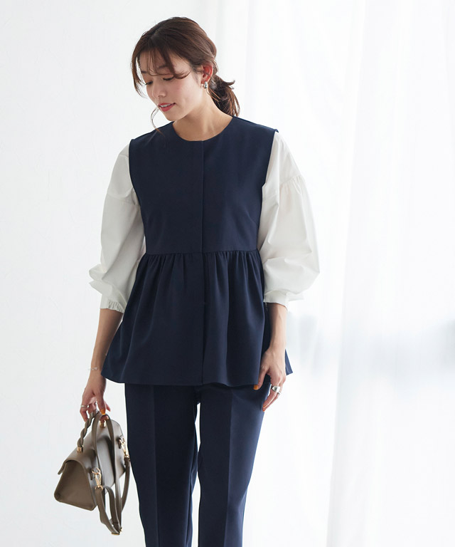 全品20%OFFクーポン！≪当日発送≫ 入学式 ペプラムセットアップ