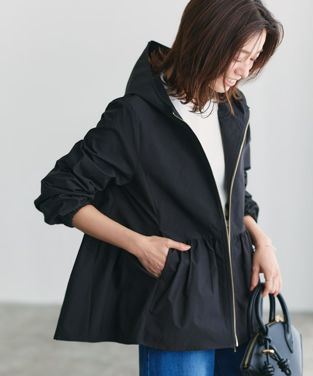 ヘムフレアフーディブルゾン