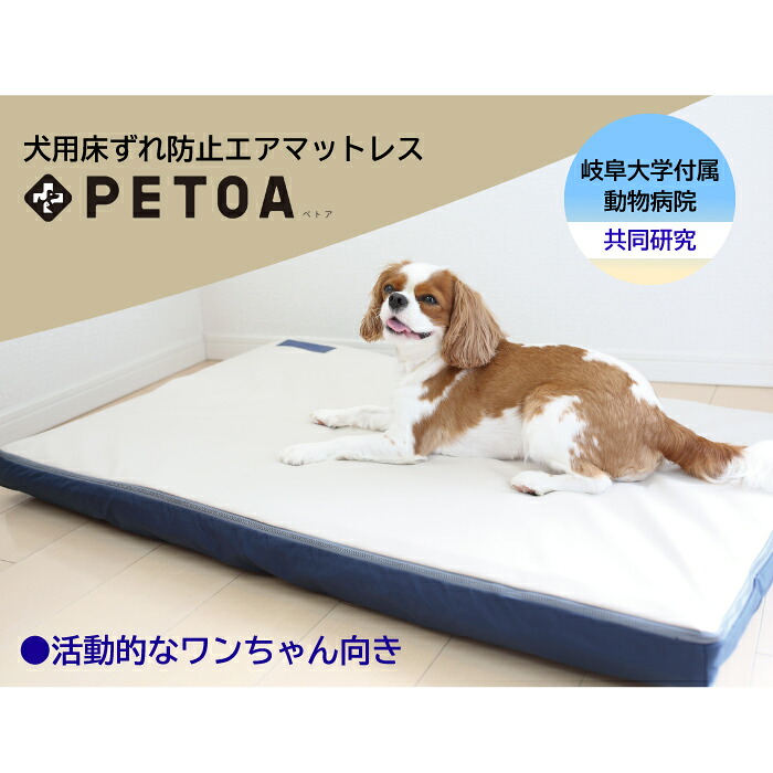 【岐阜大学付属動物病院共同研究】 犬用 床ずれ 防止 エアマットレス クッション PETOA（活動的なワンちゃん向け）送料無料 (犬 床ずれ 防止 グッズ マット マットレス 小型犬 中型犬 大型犬 エアマットレス 洗濯可 ペット ベッド 犬用品 ペット用品 ハイビックス 地域産品)