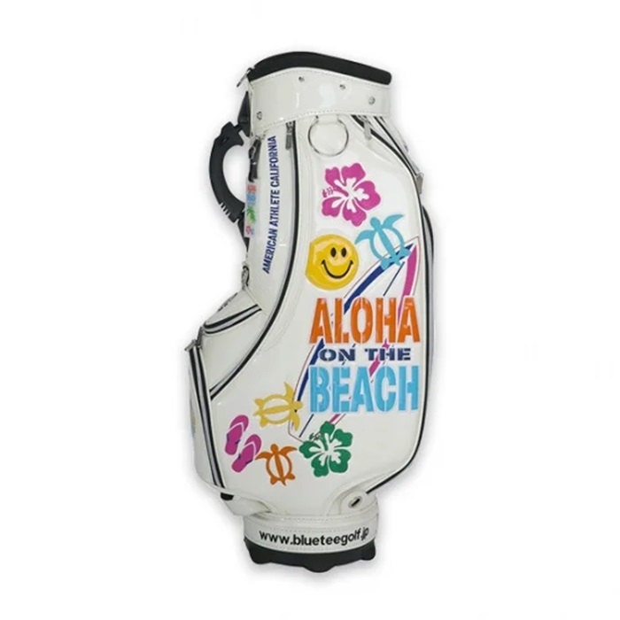 【エントリーでP20倍】ブルーティーゴルフ Blue Tee Golf アロハ オンザビーチ カートキャディバッグ ゴルフ キャディバッグ 9型 5分割口枠 46インチクラブ対応 CB-009｜ぴぃちくぱぁちく