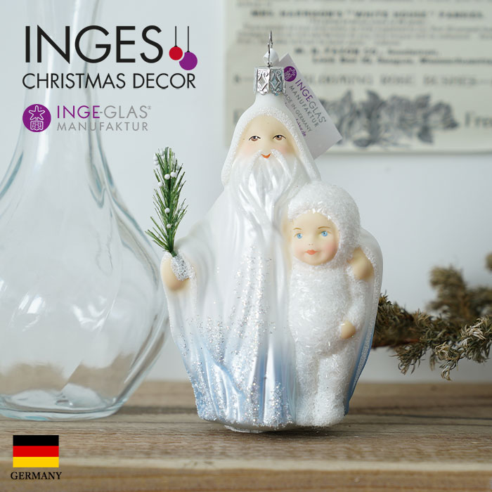 Inge glas　インゲグラス　サンタベル　ガラスオーナメント　クリスマス クリスマスツリー 飾り オーナメント ドイツ INGE-GLAS MANUFAKTUR