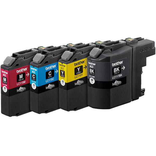ブラザー 純正インクカートリッジ LC117/115-4PK カートリッジ 大容量お徳用4色パック | brother BRT