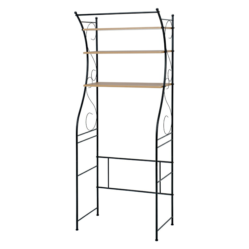【送料無料】洗濯機ラック KCC-3028BR (約)幅75&times;奥行42&times;高さ187.5cm ■ブラウン | 家具 おしゃれ インテリア 収納 洗面所 洗濯｜ピカットマート 9,750円