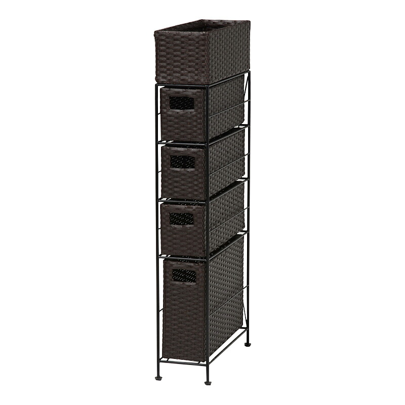 【送料無料】チェスト RAN-2407DBR (約)幅15.5×奥行40.5×高さ95.5cm ■ダークブラウン | 家具 おしゃれ インテリア 収納