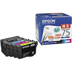 エプソン 純然たるインキ 集積回路4CL75 4色 大静電容量 5種 単品 | EPSON PXM740F PXM741F PXS740
