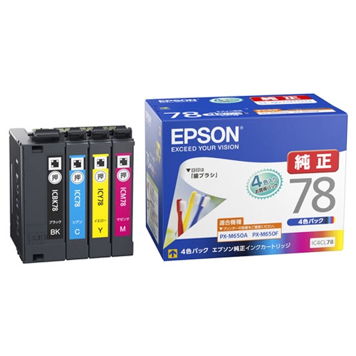 エプソン 純正インク IC4CL78 4色 ｜ EPSON