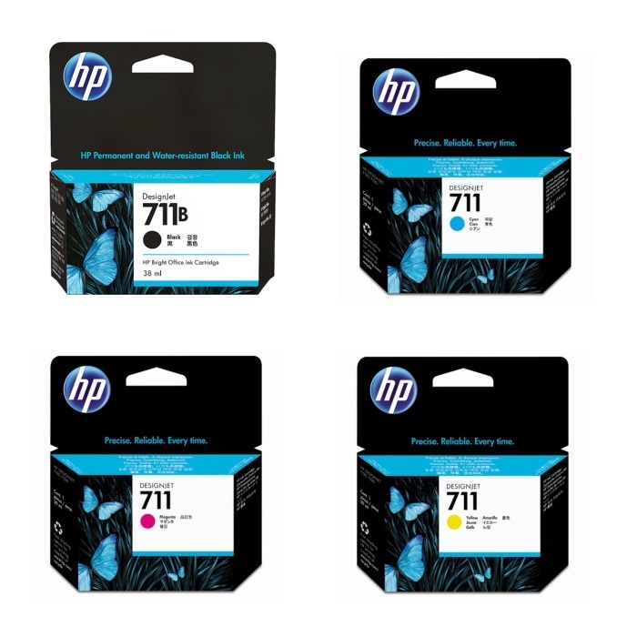 HP 711 711B 純正インク ブラック/カラー 4色セット 38/29mL 各1 計4個 |