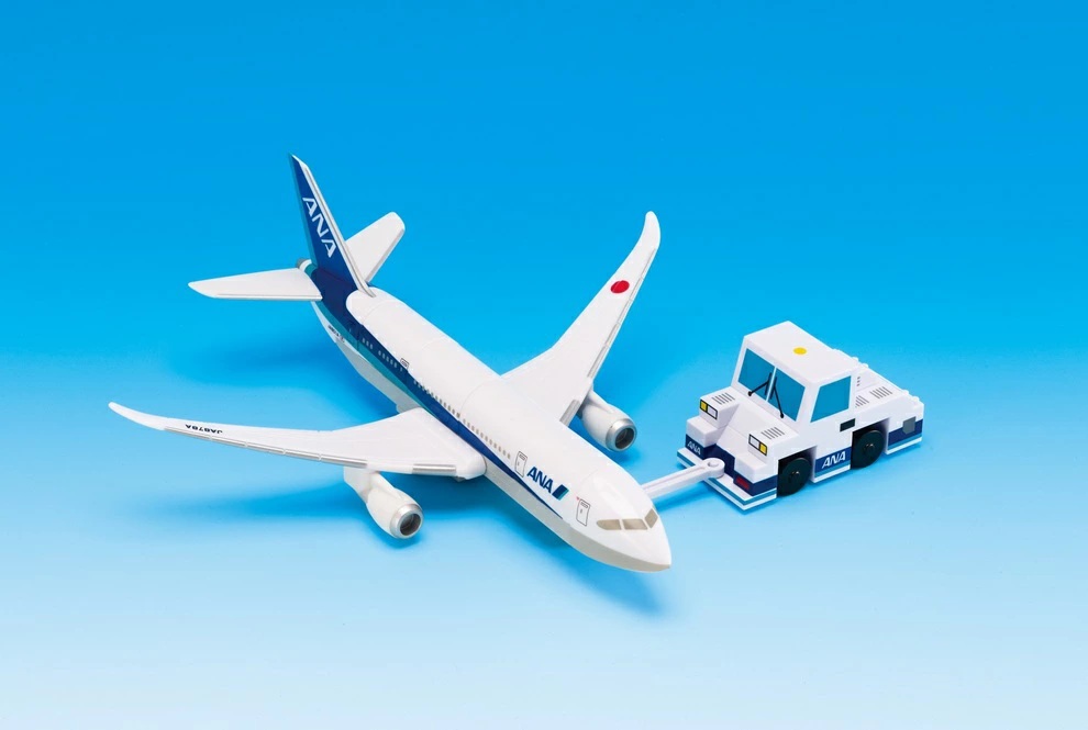 楽天市場】飛行機 飛行機ブロック＆トーイングカーセットJAL : ひ