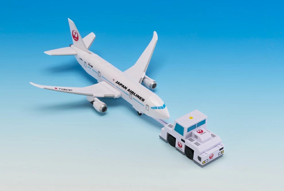楽天市場】飛行機 飛行機ブロック＆トーイングカーセットJAL : ひ