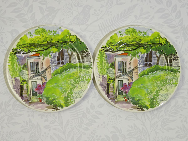 ジアン 光の都市 ジベルニー 小皿 瓶コースター 2枚仕掛ける12.8糎