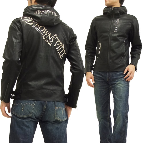 Gladiate Faux Leather Hooded Parka Jacket 453531 Men S Black Brand New From Japan