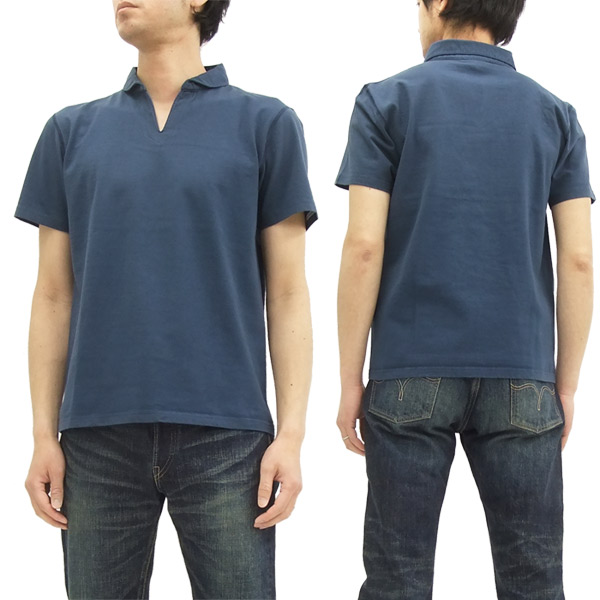 BluBre / 針抜きスキッパーポロシャツ長袖 BluBre / 針抜きスキッパーポロシャツ長袖