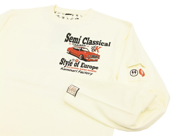 楽天市場 カミナリ 長袖tシャツ Kmlt 132 トヨタ マークii 旧車柄 エフ商会 メンズ ロンtee オフ白 新品 パインアベニュー洋品店