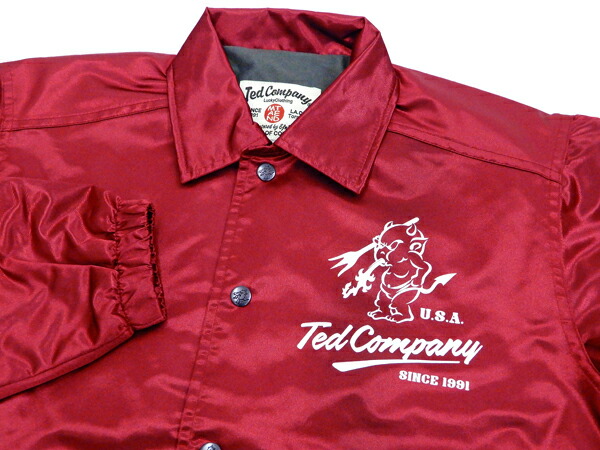 9152円 評判 テッドマン コーチジャケット Tcnj 040 Tedman エフ商会 メンズ ウインドブレーカー ワイン 新品