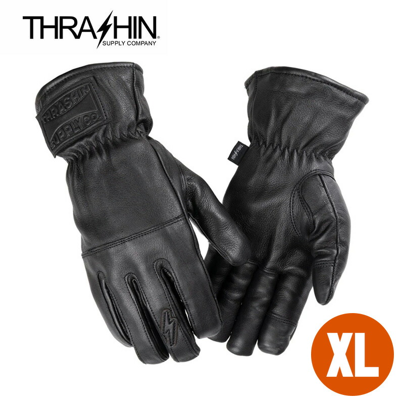 スラッシンサプライ エース ローパー 防寒 ウィンター レザーグローブ ブラック 【XLサイズ】 Thrashin Supply Ace Roper Glove - Leather - Black
