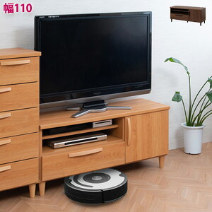 脚付きテレビ台 【RIVERA 日本製 TVボード 幅110 完成品】 ［送料無料］ 北欧風 ローボード 北欧スタイル 木製TVボード 脚付きチェスト 配線穴 テレビ台 110 モダン｜パインバリュー店