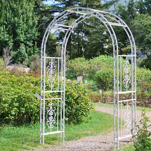 送料無料 レビューでおまけプレゼント ガーデンアーチ モンテベッロ エクステリア ガーデンファニチャー エレガント 大型 アンティーク アイアン製 アーチ フレンチ ガーデン用アーチ バラ用 アーチ 上品 白 ガーデニングアーチ ガーデンアーチ アンティーク