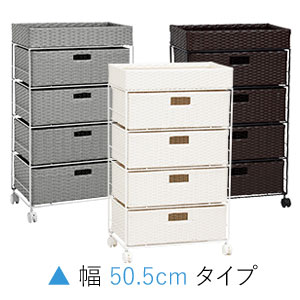 ランドリーチェスト 幅50.5cm RAN-2412 【送料無料】完成品|パインバリュー店