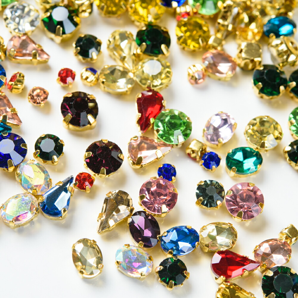 楽天市場】500円ぽっきり！ 座付き A級ガラス＆アクリル ビジュー