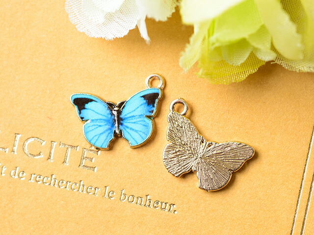 楽天市場】（2個セット）蝶のチャームB バタフライ アゲハ蝶 ライト