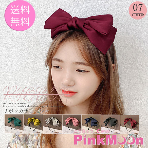 shushutong リボン　カチューシャ　ヘアバンド　ブラック 20590c.jpg