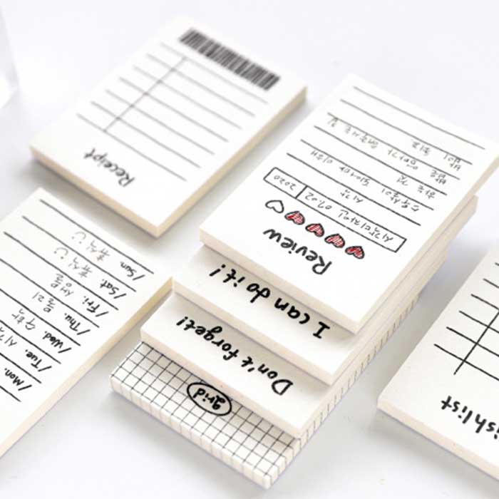 当日出荷 メモ用紙 可愛い 方眼ノート ノート 方眼紙 手紙 韓国 日記 かわいい 50枚 ミニノート