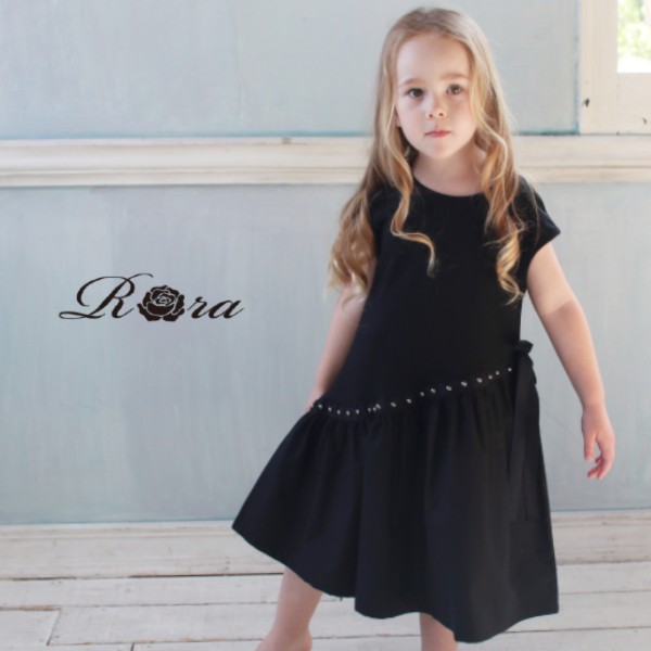 楽天市場 Sale 子供服rora アリーヤ ワンピース 2color 子供服 女の子 キッズ 夏服 ワンピース 半袖 ノースリーブ 大人っぽい 華やか 夏 春 ブラック ベージュ 赤 黒 綿100 発表会 水玉 ドット フリル ドレス 100 110 1 130 140 子供服 ピンクキャット