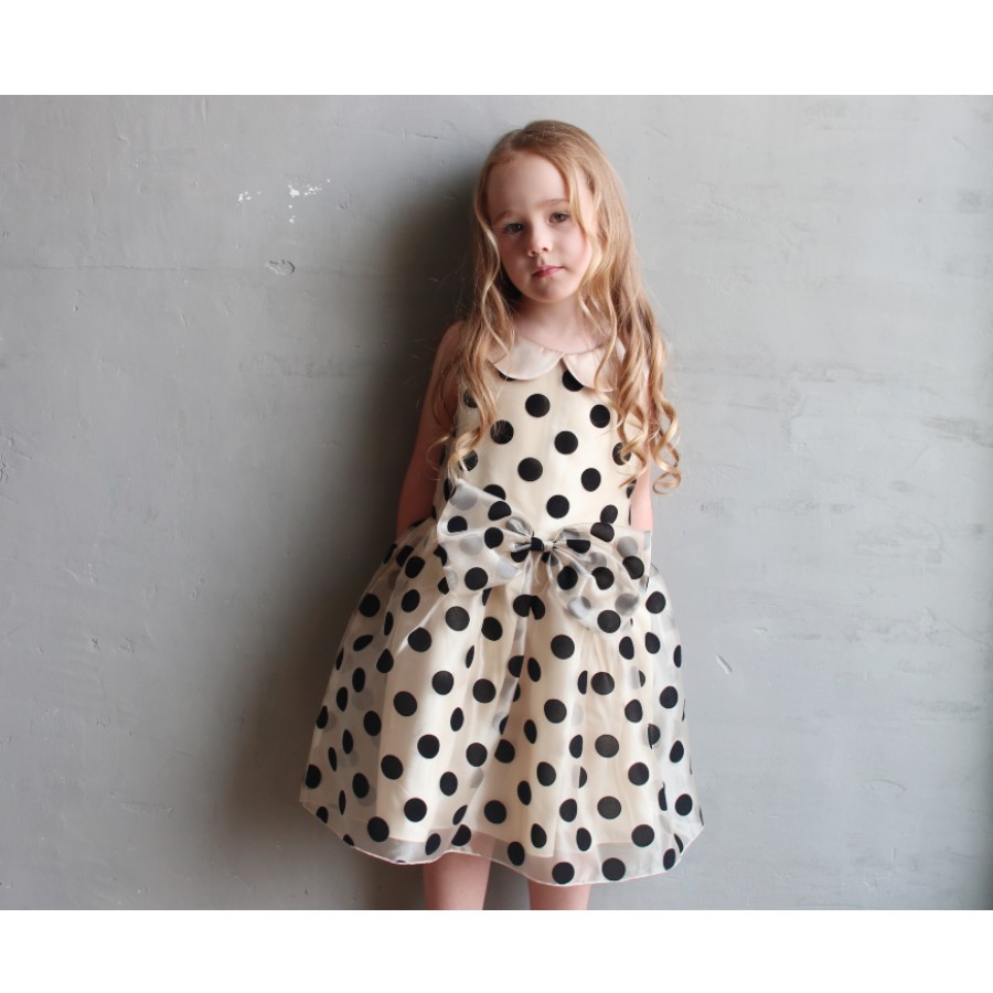 市場 わけあり商品サイズ1cm キッズ 子供 ドレス ドット 子供服rora 子供服 女の子 ノースリーブ フォーマル ワンピース ミラ 半袖