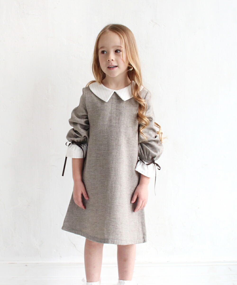 楽天市場 子供服rora レトロ クラシック リスト ワンピース 子供服 キッズ ワンピース 長袖 プレッピー 無地 ストライプ 秋 冬 子供 服 女の子 カジュアル フォーマル 大人っぽい お洒落 お出かけ きちんと 通園着 通学着 100 110 1 130 140 子供服 ピンクキャット