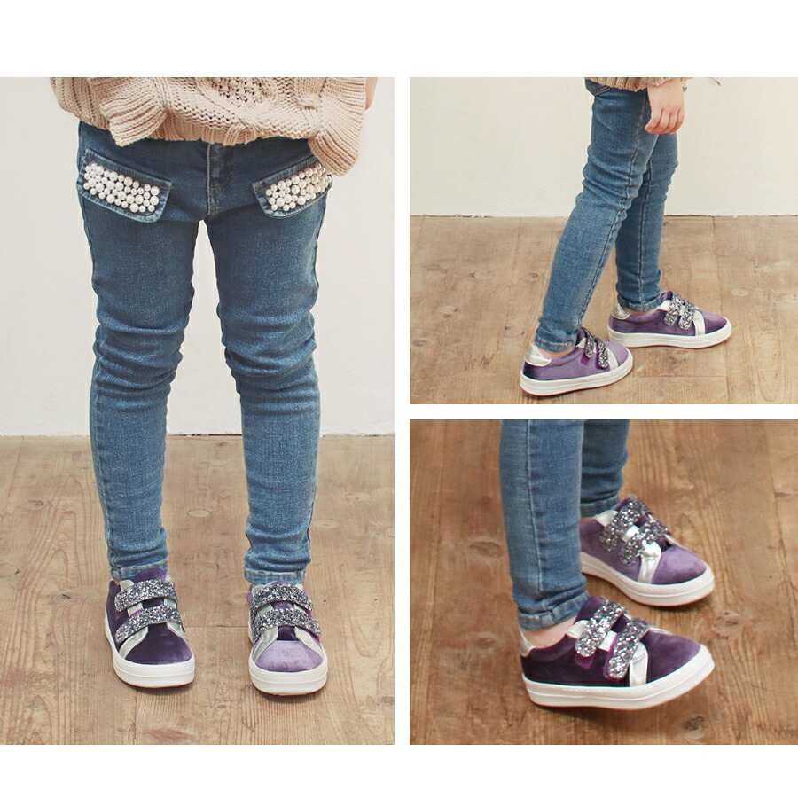 子供服Roraベルベットシューズ17cm18cm19cm20cm21cm22cm